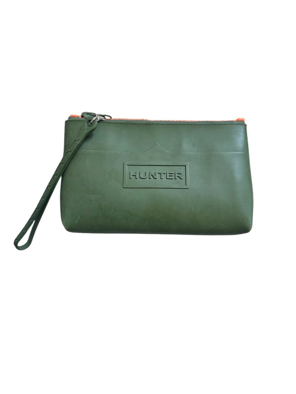 Hunter for Target Green Rubber Pouch Wristlet